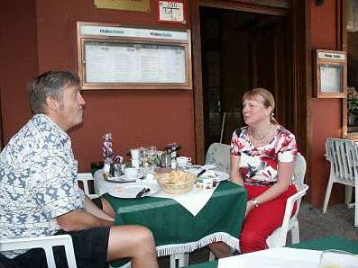 Volker & Uli beim Fr�hst�ck